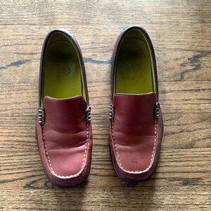 Cole Haan red leather slip on oxford style loafers size 5.5
